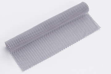 slip rubber mat grey isolated on white background