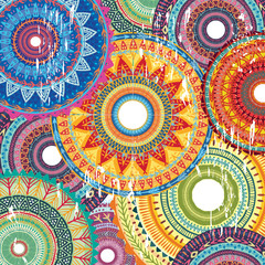 Background with Round Ornament Pattern