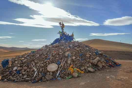 Ritual pile of stones - oboo