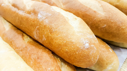 Freshly baked baguette