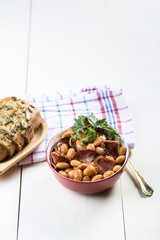 baked beans with chorizo sausage