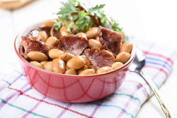 baked beans with chorizo sausage