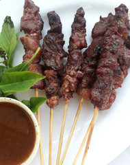 Grilled meat on a skewers