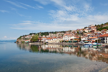 Naklejka na ściany i meble Lake resort of Ohrid, Macedonia
