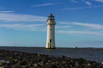 Fototapeta na wymiar Perch Rock Lighthouse, New Brighton, Merseyside 