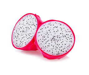 dragon fruit on white background