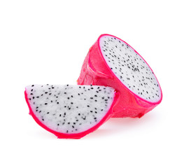 dragon fruit on white background