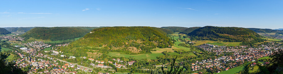 Fototapeta na wymiar Panorama Bad Ditzenbach/Deggingen (Schwäbische Alb)