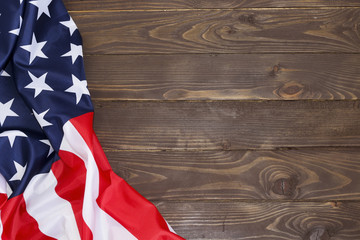 American flag wooden background.The Flag Of The United States Of America. The place to advertise,...