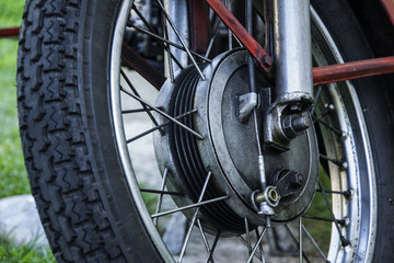 Old wheel motorcycle