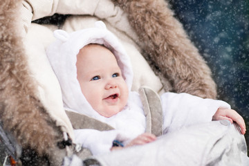 Little baby in stroller