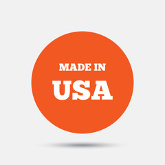 Made in the USA icon. Export production symbol.