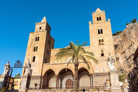 The norman cathedral of Cefalu in Sicily, Italy