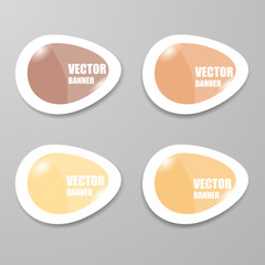 Vector infographic origami banners set