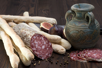 Italian Salame -  dry-cured sausage