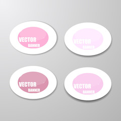 Vector infographic origami banners set