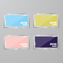 Vector infographic. banners set.Glass