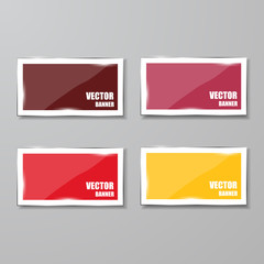 Glass framework set. Vector illustration.