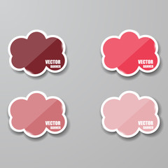 Glass framework set. Vector illustration.