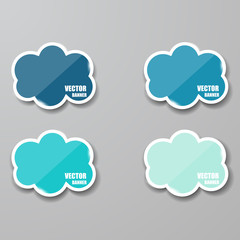 Glass framework set. Vector illustration.