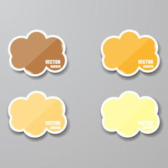 Glass framework set. Vector illustration.