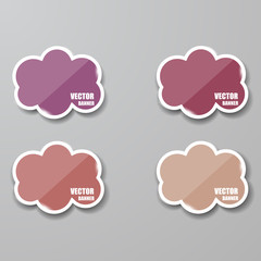 Glass framework set. Vector illustration.