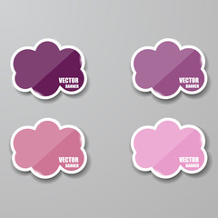 Glass framework set. Vector illustration.