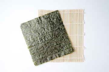 sushi mat and seaweed seet