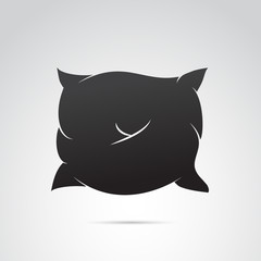 Pillow icon on white background. Vector art.