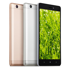 Mobile concept, three smartphones stand upright, isolated on white background