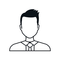 silhouette man avatar isolated vector illustration eps 10