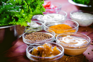 ingredients for cooking burgers, cooking food