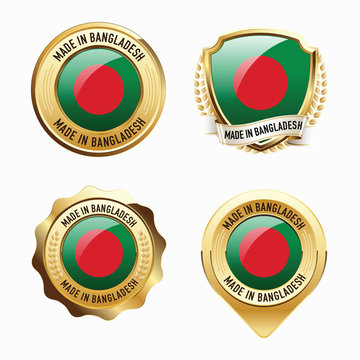 Made in Bangladesh. Badges. 