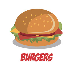 burger fast food design isolated vector illustration eps 10