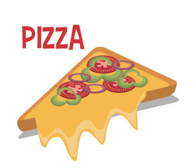 pizza fast food design isolated vector illustration eps 10