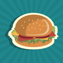 burger fast food design isolated vector illustration eps 10
