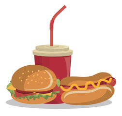 burger fast food design isolated vector illustration eps 10