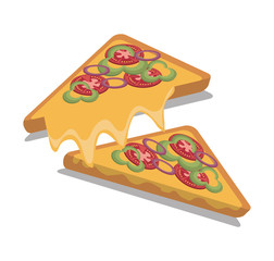 pizza fast food design isolated vector illustration eps 10
