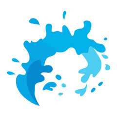 Water splashes vector set