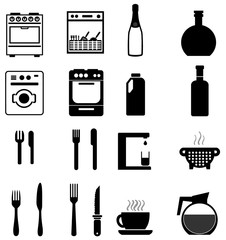 Cuisine et boisson en 16 icônes