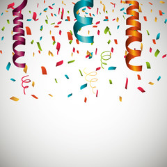 serpentine curling confetti isolated vector illustration eps 10