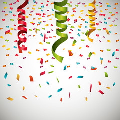serpentine curling confetti isolated vector illustration eps 10