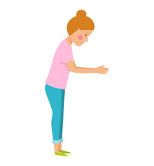 Girl vector illustration isolated