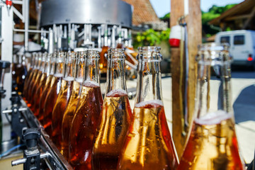 Automation bottling line for produce champagne in Alsace