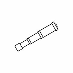 Spyglass columbus in outline style isolated on white background vector illustration