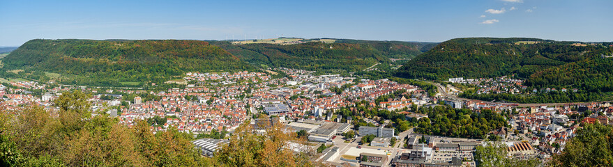 Fototapeta na wymiar Panorama Geislingen an der Steige