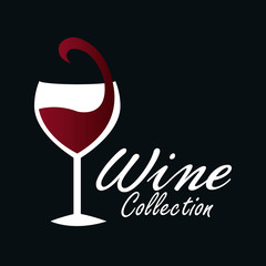 wine label design isolated vector illustration eps 10