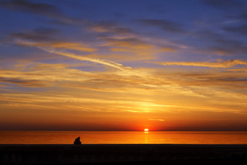 Sunrise at Lake Michigan