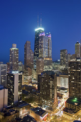 Fototapeta na wymiar Chicago Gold Coast Skyline at Night