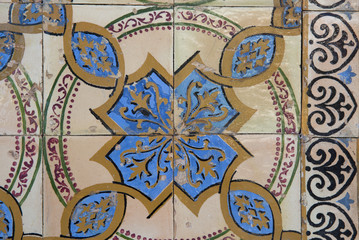 Vintage azulejos, traditional Portuguese tiles
